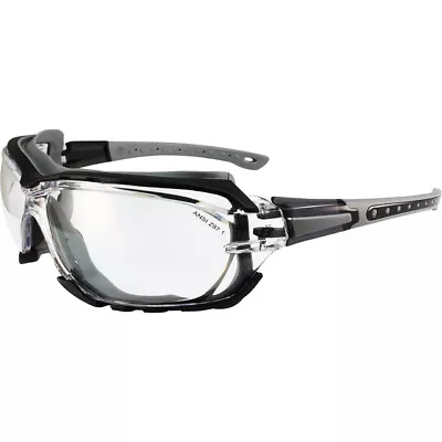 Birdz Eyewear Gasket Safety Padded Motorcycle Sunglasses Grey With Clear Lens • $14.99