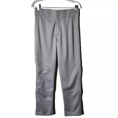 Majestic Mens Size Small Baseball Cool Base Pants Pockets Logo Straight Leg Gray • $18.12