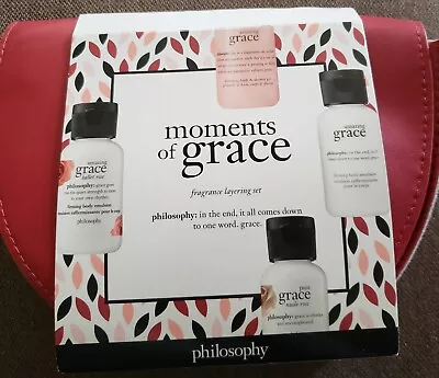 Philosophy Moments Of Grace Fragrance Layering 4-Piece Set With Case Travel Size • $19