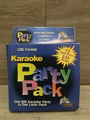 The Music Maestro Karaoke Party Pack 13 Disc 236 Songs • £29.99