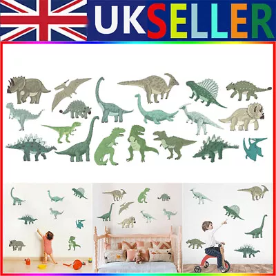 £7.97 • Buy Dinosaur Wall Decal/Stickers Cartoon Baby/Kids Nursery Bedroom Playroom Decor UK