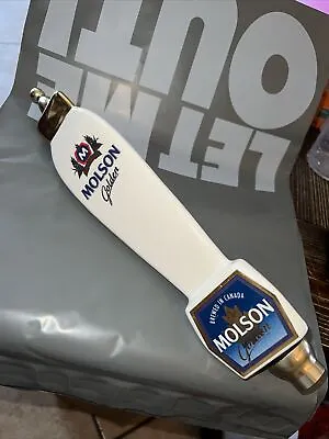 New Genuine Molson Golden Ceramic Beer Tap Handle 13  Canadian Has Some Wear See • $33