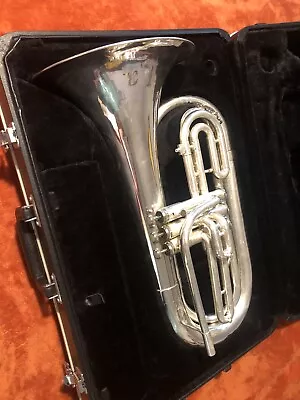 Jupiter JBR-560 Silver Marching Baritone Original Case Ready To Play • $600