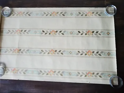 £29.45 • Buy Vtg 1950s Partial Wallpaper Roll ~ Becker Smith Pace Inc ~ Dimpled Pastel Flower