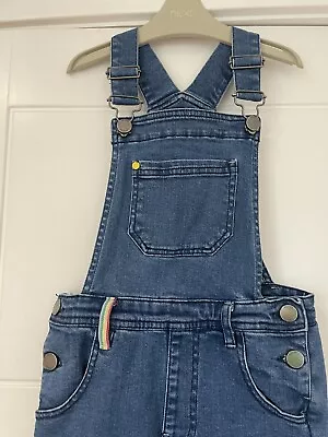 £6.90 • Buy Joules Age 7 Girls Denim Dungarees EUC 6-7 Years Rainbow