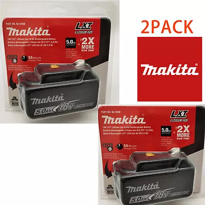 2PCS Original Makita BL1850B 18V 5.0Ah LXT Li-Ion Cordless Battery NEW Package • £101.38