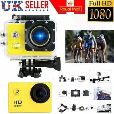 1080P Cam Sports DV Action Waterproof Bike Motor Cycle Action Helmet Camera UK • £19.99