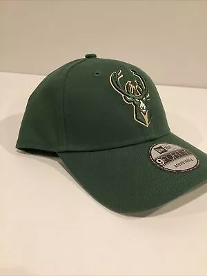 Milwaukee Bucks New Era 9FORTY Green Adjustable Strapback Hat Cap New • $18.40