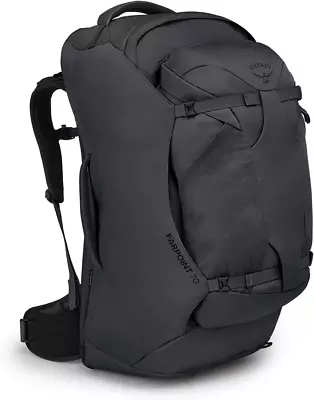 Osprey Farpoint 70L Men'S Travel Backpack Tunnel Vision Grey • $233.80