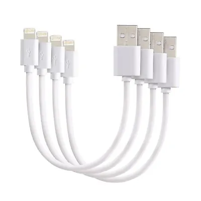 (Pack Of 4) 20cm USB Charging Lead For Apple CarPlay IPhone 13 14 Pro Plus Max • £3.79