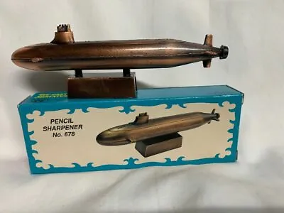 Seawolf Submarine Bronze Die Cast Metal Collectible Pencil Sharpener New / Box • $7.95