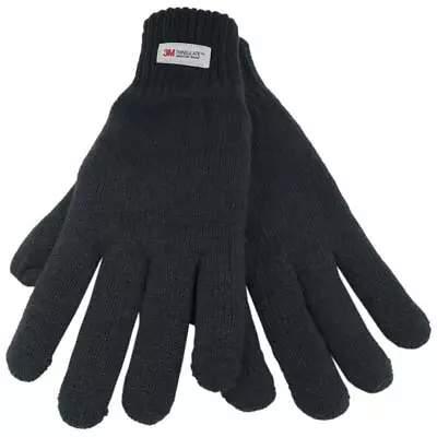 Mens Thermal Knitted Gloves Thinsulate Lined Thick Quality Glove 1 Or 2 Pack • $11.99