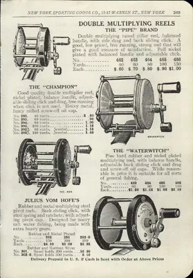 $19.99 • Buy 1916 PAPER AD Julius Vom Hofe's Fishing Reel Elete Acme St. Claire 