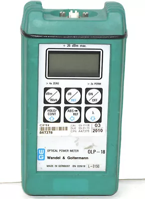 $249.95 • Buy Wandel & Goltermann OLP-18 Optical Power Meter
