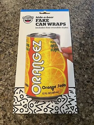 Hide-A-Beer Fake Can Wrappers 4 Reusable Styles Package Of 4 Wraps Bigmouth Inc • $9