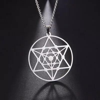 $6.29 • Buy Star Tetrahedron Pendant Merkabah Merkaba Necklace Sacred Geometry Amulet