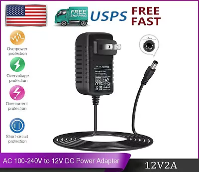 $5.15 • Buy AC 100-240V To DC 12V 2A Switch Power Supplier Charger Adapter USA Power Plug