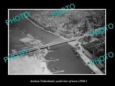 $9 • Buy OLD 8x6 HISTORIC PHOTO ARNHEM NETHERLANDS HOLLAND TOWN AERIAL VIEW C1940 5