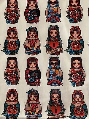 Custom 100% Woven Cotton Pinup Matryoshka Dolls Ready To Ship! • $29.99