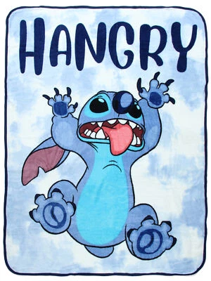 $29.95 • Buy Disney Lilo And Stitch Hangry Stitch Micro Raschel Fleece Throw Blanket