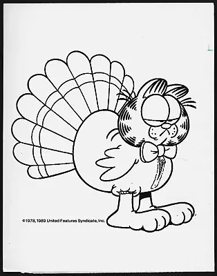 Animation Garfield Original 1980s CBS TV Promo Photo Garfield's Thanksgiving • $13.56