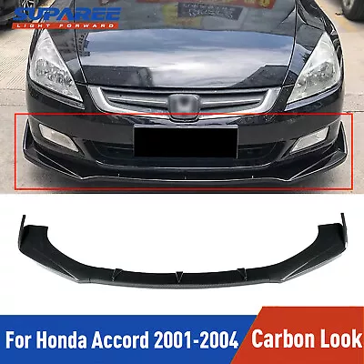 Front Bumper Lip Splitter Spoiler Body Carbon Painted For Honda Accord 2001-2004 • $51.99