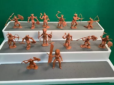 Vintage Marx Fort Apache 54mm Indian Figures In Butterscotch • $30