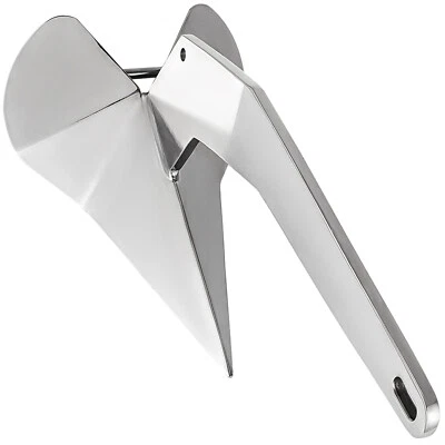 $124.09 • Buy VEVOR Delta Style Boat Anchor 18lb 25-40ft 316 Stainless Steel Non-Hinged Plow