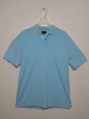 Burberry Golf Polo Shirt Men’s L Large Teal Light Blue • $24.99