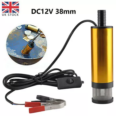 DC 12V Electric Submersible Pump Stainless Steel Pump For Water Oil 38mm UK • £8.60