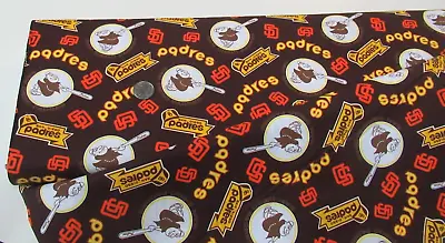 Cooperstown MLB SAN DIEGO PADRES Cotton Fabric BY THE YARD (60146)Alternate Logo • $8.99