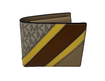 Michael Kors Cooper Billfold Coin Pocket Bifold Yellow Leather Men's Wallet • $44.94