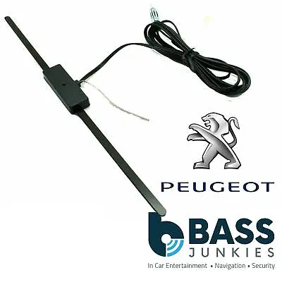 PEUGEOT 12v Universal Internal Windscreen Glass Mount Car Radio Aerial Antenna • £9.50