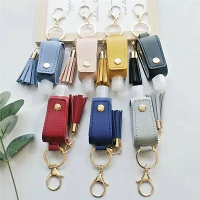 Hand Cleansing Gel Holder Tassel Clip On Keyring School Gym Bag Pram Unisex • £6.82