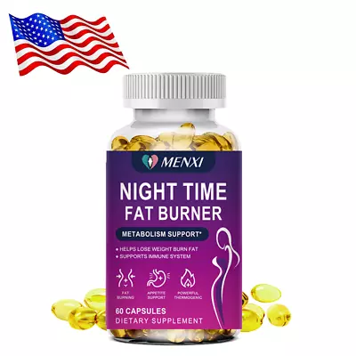 Night Time Fat Burner Supplement For Fat Burn Weight Loss Metabolism 60 Capsules • $10.99