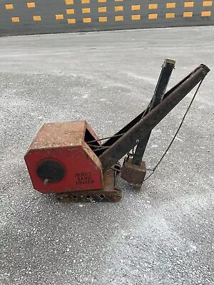 Vintage Pressed Steel Model Sand Digger  Shovel Toy Crane Sparks Bourne Handy • $75