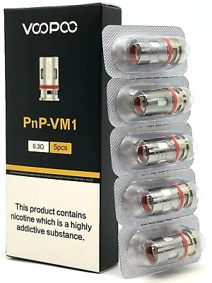 £11.75 • Buy VooPoo® PnP VM1 Coils Drag Vinci V-Suit Navi E-Cig Vape Mesh Atomizer 0.3Ω (5pk)
