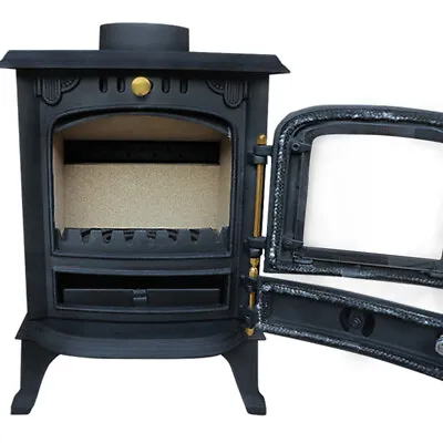 4.5KW Eco Defra Approved Multifuel Stove Wood Burning Log Burner Fireplace • £279.97