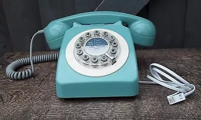 Vintage Landline Telephone 746  Phone Rotary Style Blue • £46.99