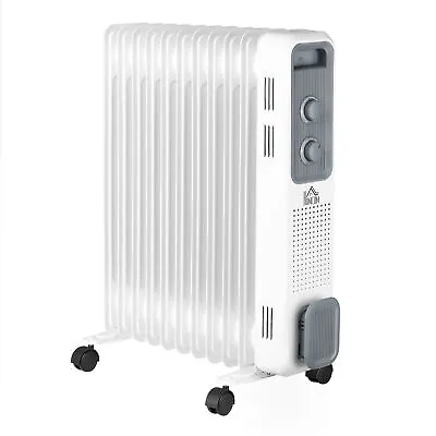£83.99 • Buy HOMCOM Oil Filled Radiator Portable Space Heater W/ 11 Fin, 3 Heat Settings