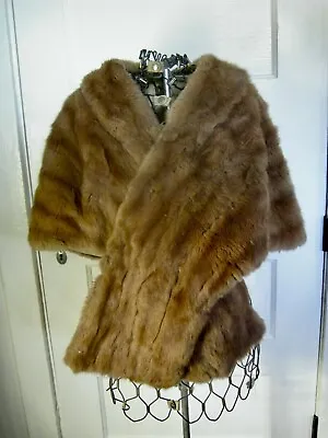 Vintage Mink Stole Wrap Vintage Real Fur Shawl Cape Marcus Of San Jose • $45