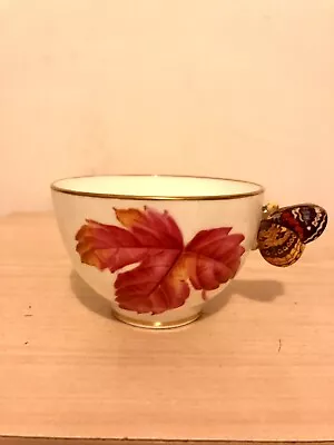 £50 • Buy RARE AYNSLEY BUTTERFLY HANDLE CUP Circa 1869 - Antique Porcelain Pottery Leaf