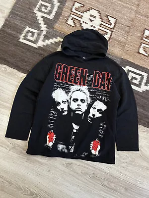 Green Day American Idiot Vintage Rock Band Graphic Hoodie Size M • $130