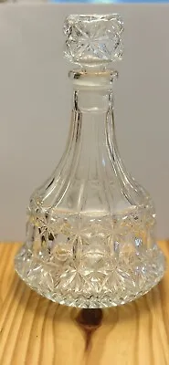 Vintage 1930s Whiskey Pressed Glass Decanter • $20