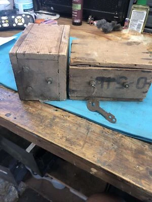 $25.80 • Buy Antique Engine Igniter Buzz Coils Set Of Two Wooden Magneto Type 