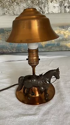 Copper Horse Lamp Vintage Antique • $30