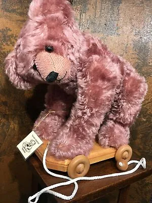 £161.86 • Buy Vintage Lyla Carr Tender Hearted Teddies German Mohair Teddy Bear Pull Toy 2000