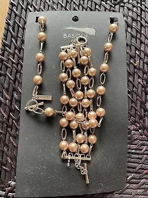 $40 • Buy BASQUE NEW PEARL Necklace Bracelet Set Womens Unwanted Gift 🎁 Byers