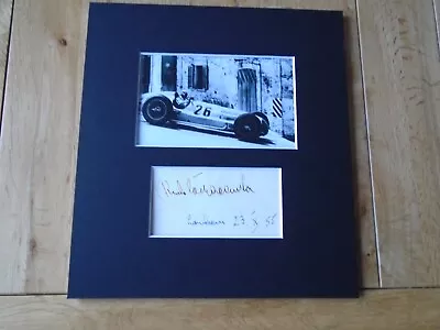 Rudolf Caracciola Genuine Signed Authentic Autograph / UACC  AFTAL • £475