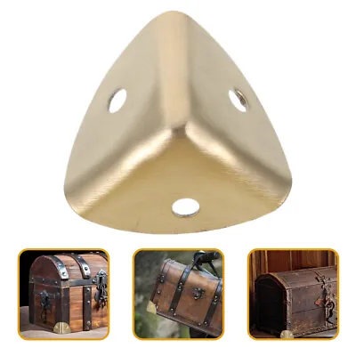  8 Pcs Wooden Box Corner Stainless Steel Cabinet Protectors Chest Guards • £5.28